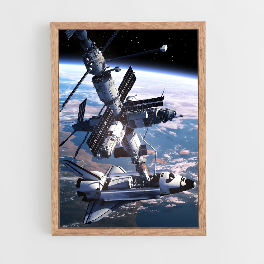 ap-international space station-16 cadre Bois clair