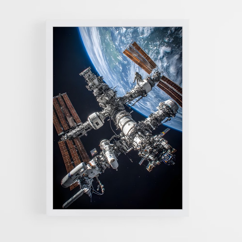 ap-international space station-3 cadre Blanc