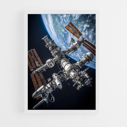 ap-international space station-3 cadre Blanc