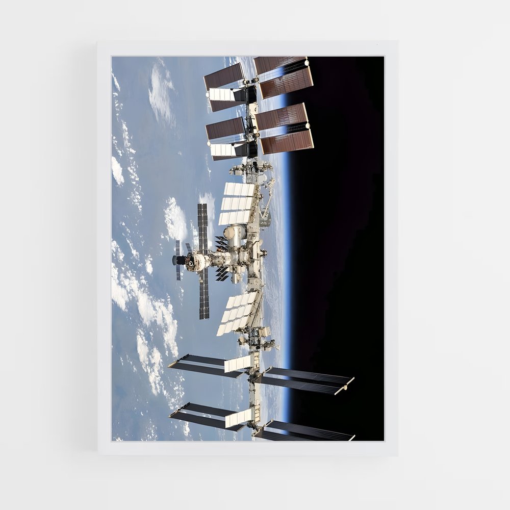 ap-international space station-9 cadre Blanc