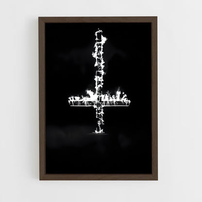 ap-inverted cross-4 cadre Bois foncé