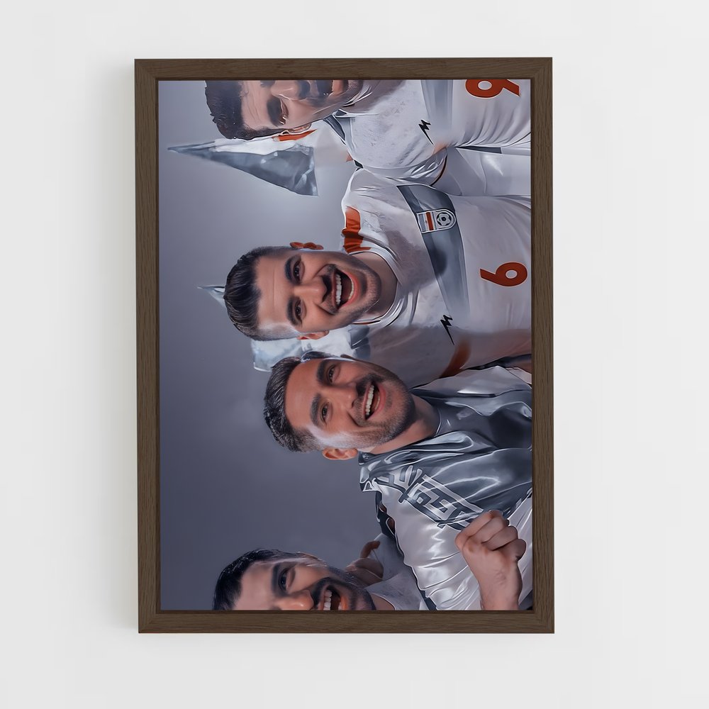 ap-iran national football team-10 cadre Bois foncé