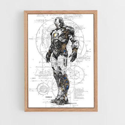 ap-iron man-5 cadre Bois clair