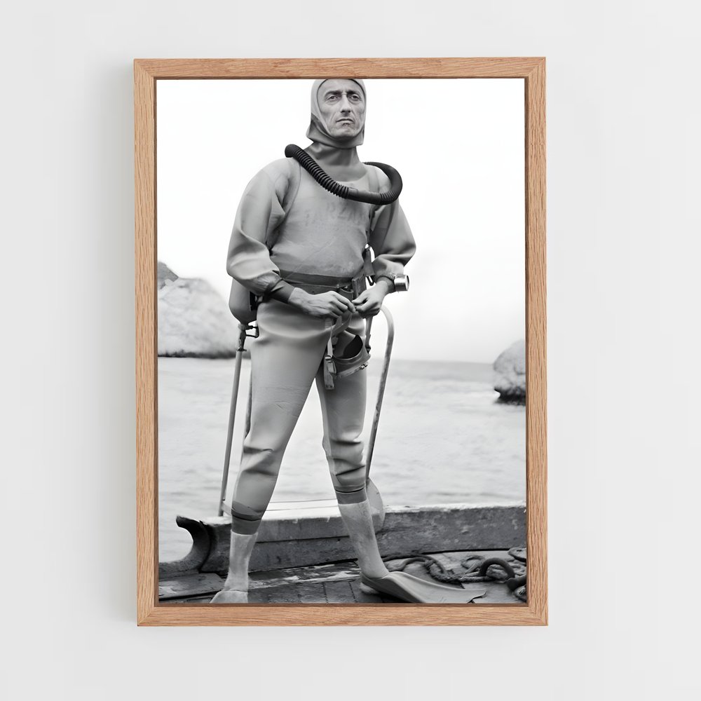 ap-jacques cousteau-1 cadre Bois clair