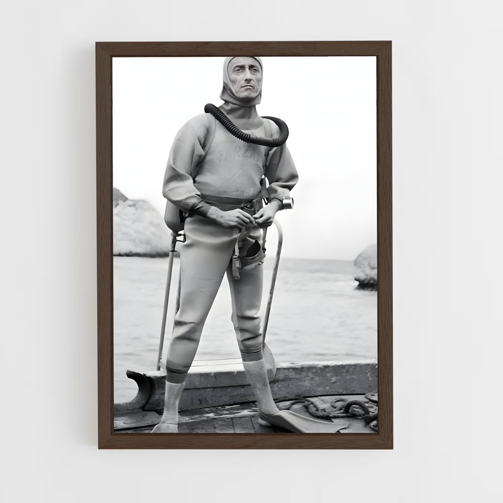 ap-jacques cousteau-1 cadre Bois foncé