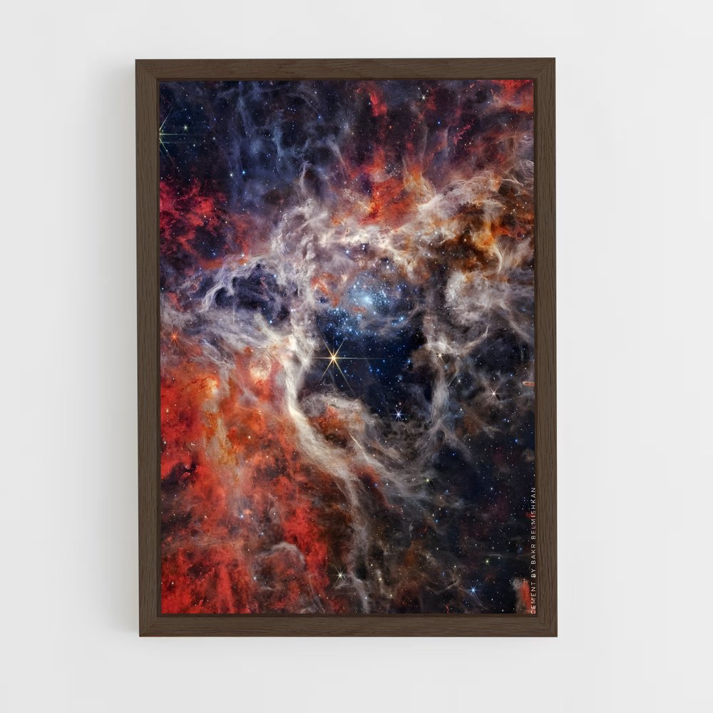 ap-james webb telescope-18 cadre Bois foncé