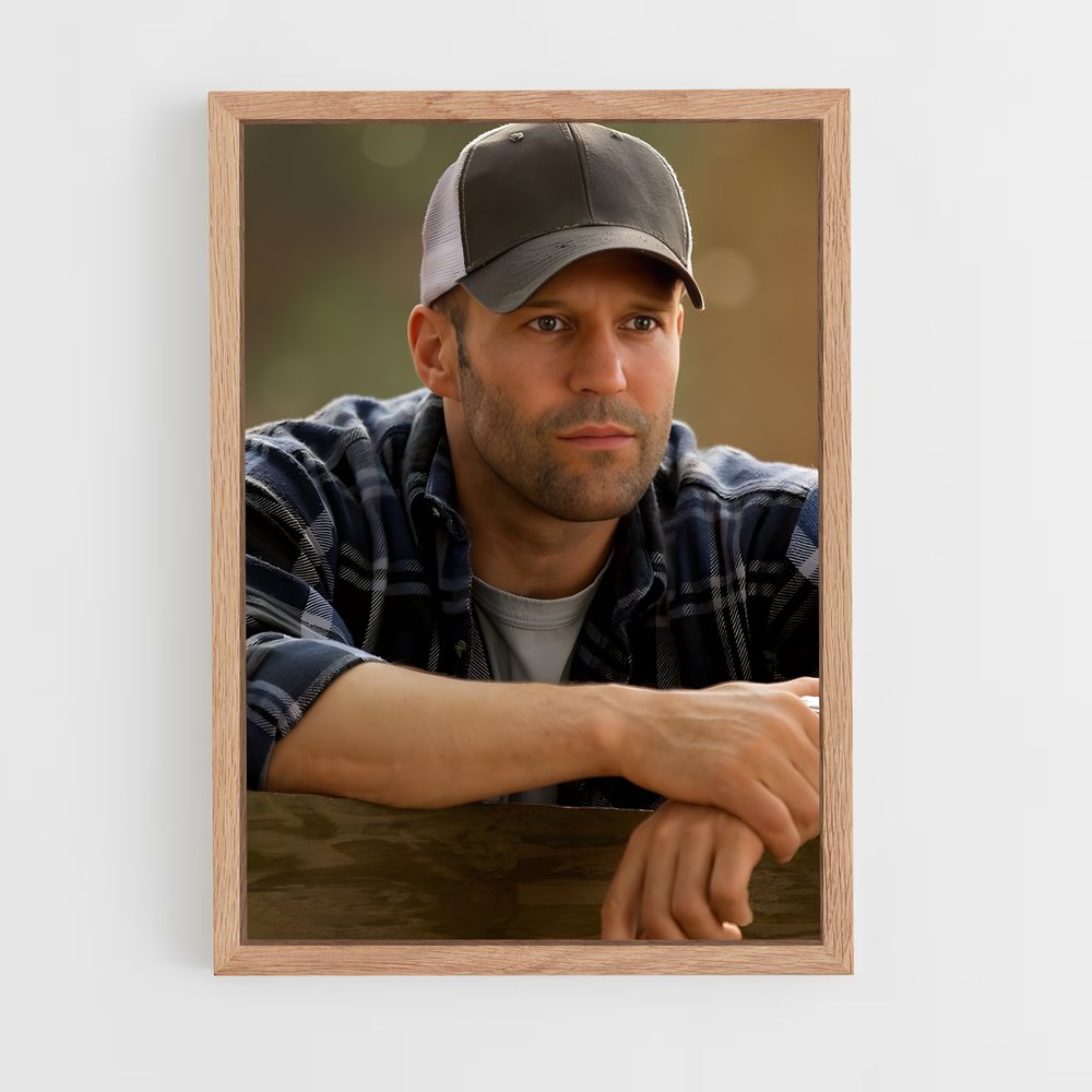 ap-jason statham-1 cadre Bois clair