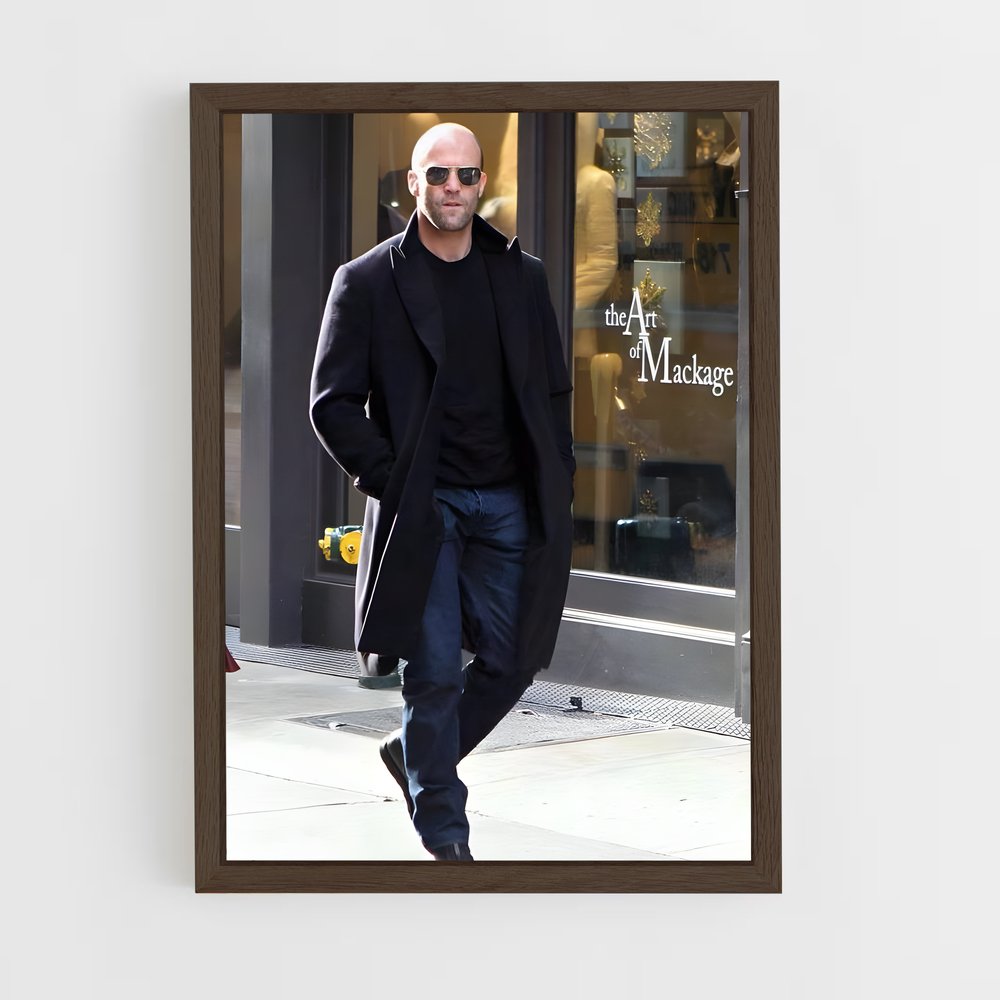 ap-jason statham-9 cadre Bois foncé