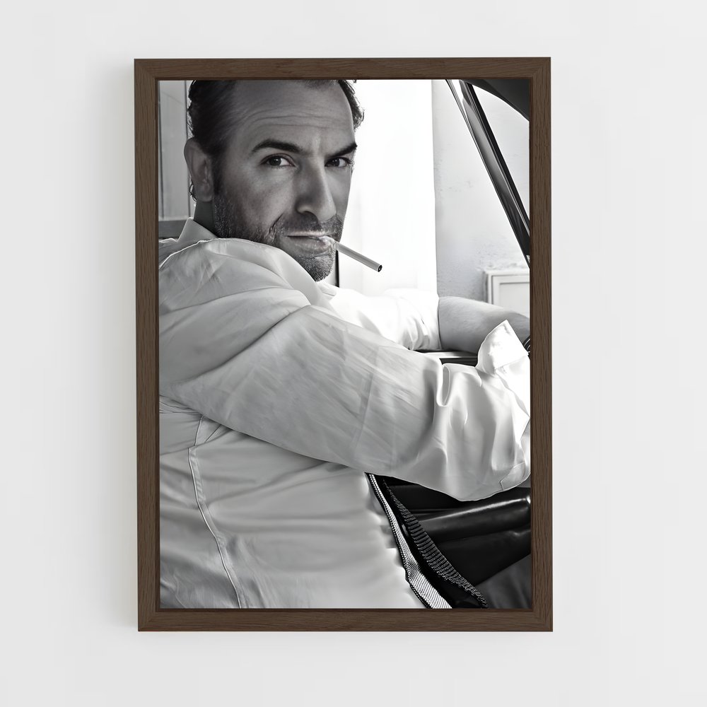 ap-jean dujardin-1 cadre Bois foncé