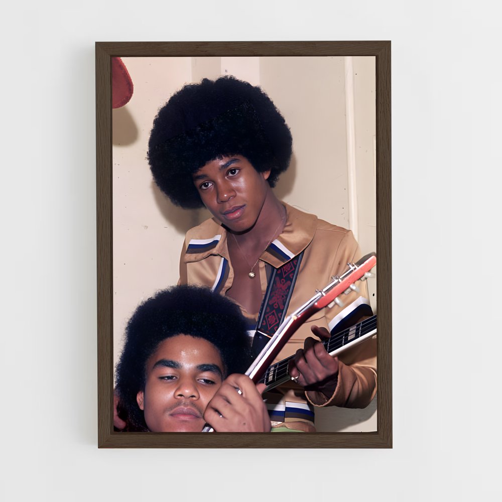 ap-jermaine jackson-4 cadre Bois foncé