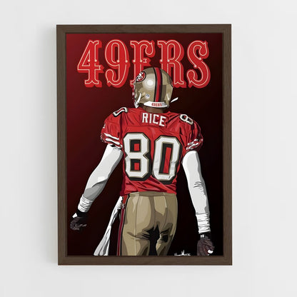 ap-jerry rice-3 cadre Bois foncé