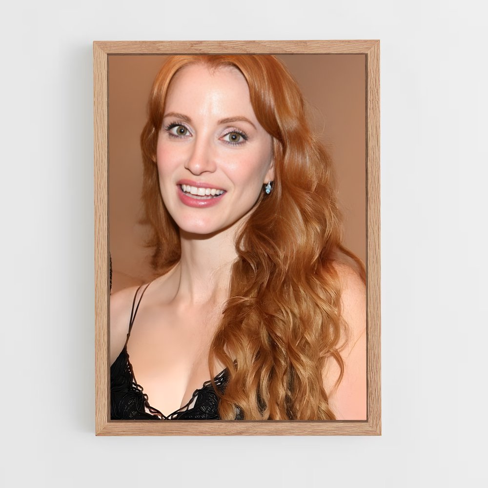 ap-jessica chastain-10 cadre Bois clair