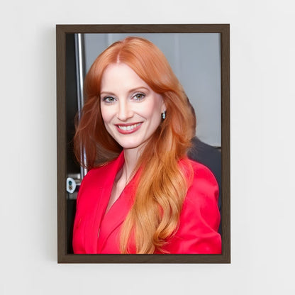 ap-jessica chastain-3 cadre Bois foncé