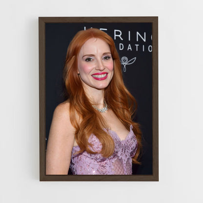 ap-jessica chastain-8 cadre Bois foncé