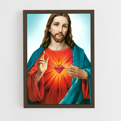 ap-jesus christ-18 cadre Bois foncé