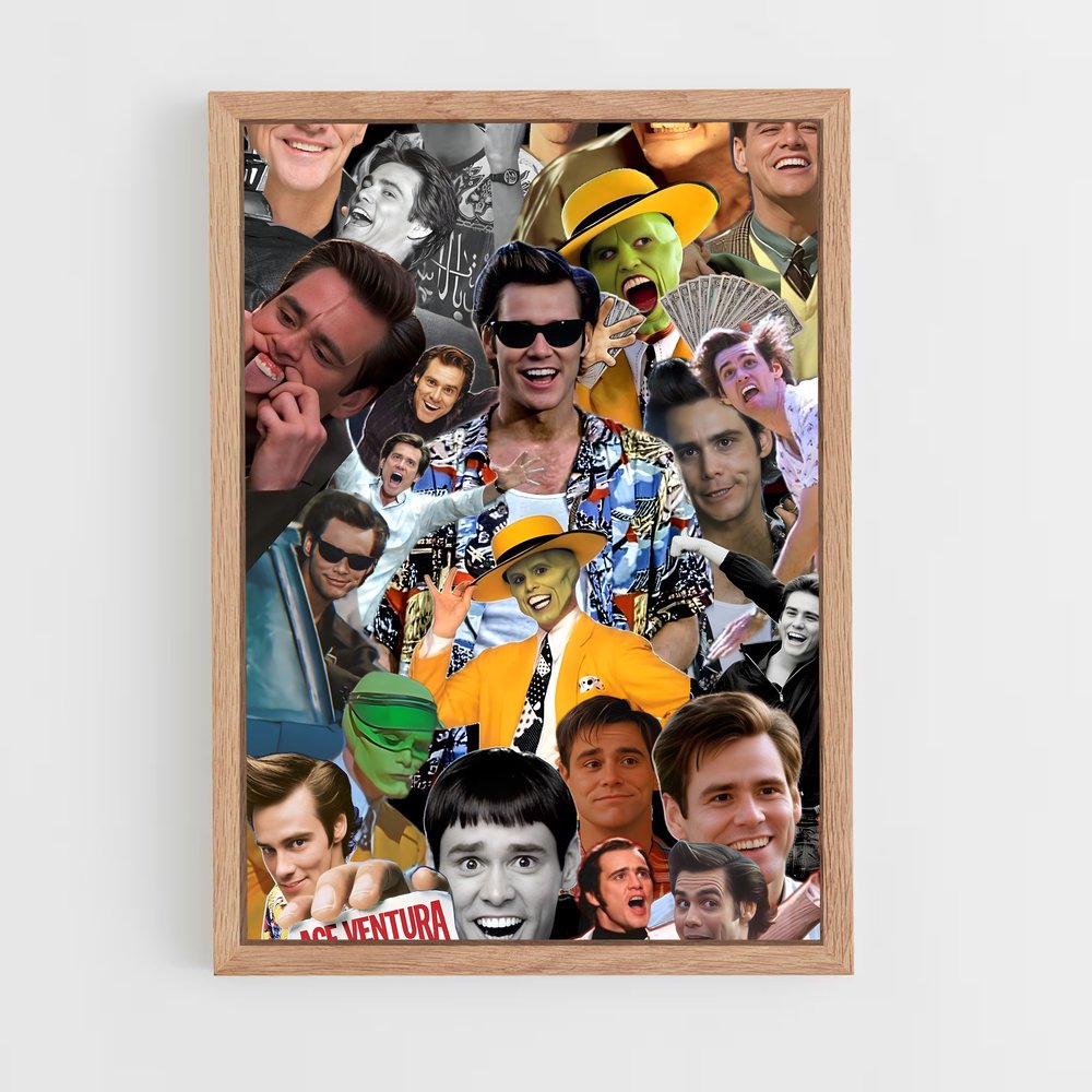 ap-jim carrey-4 cadre Bois clair
