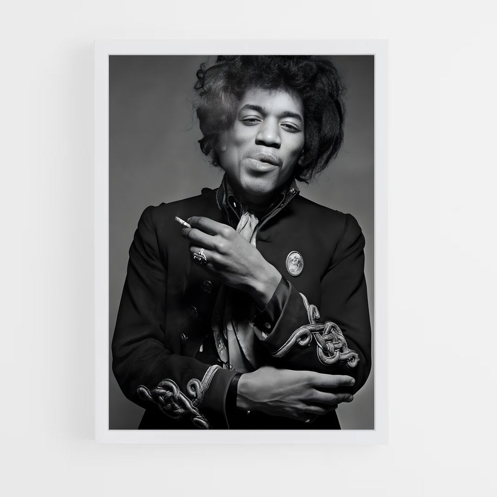 ap-jimi hendrix-2 cadre Blanc