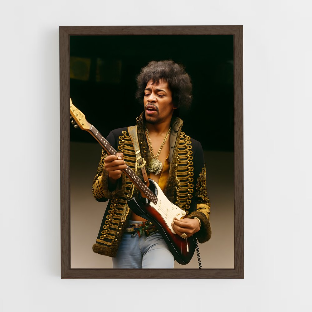 ap-jimi hendrix-4 cadre Bois foncé