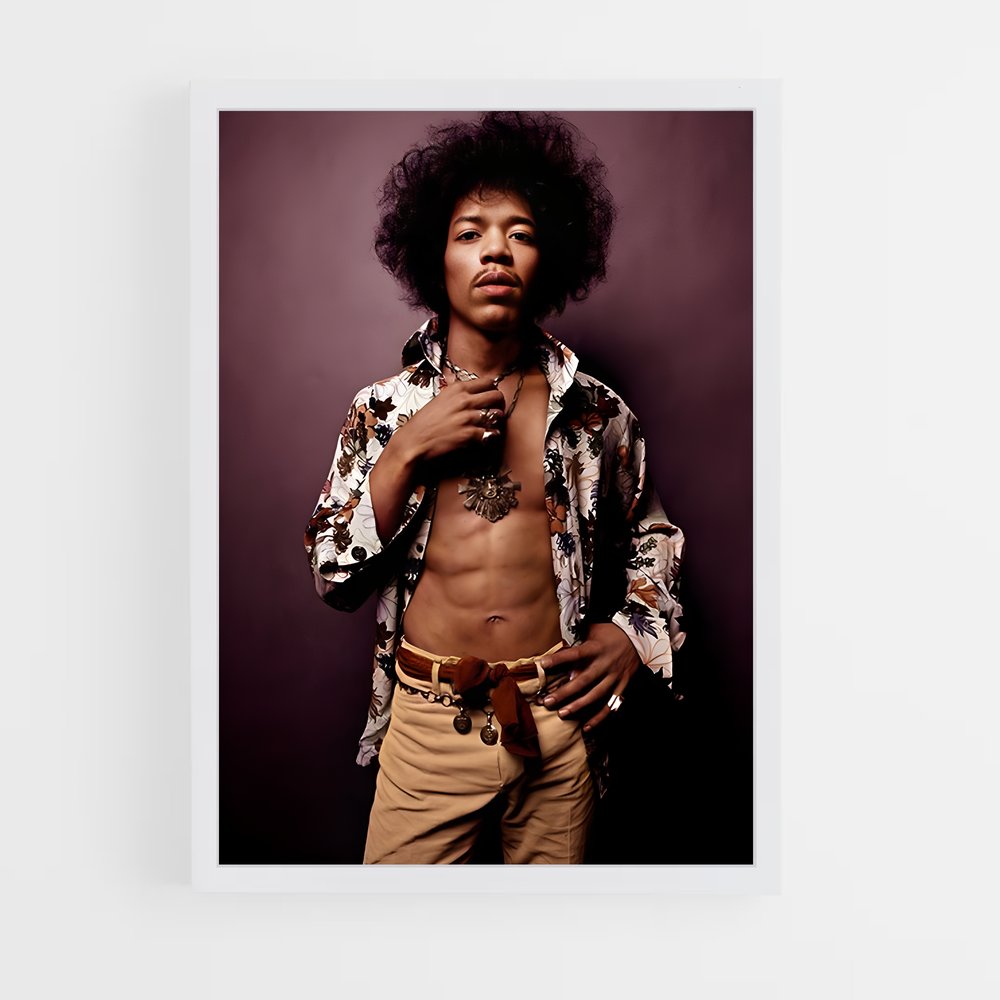 ap-jimi hendrix-5 cadre Blanc