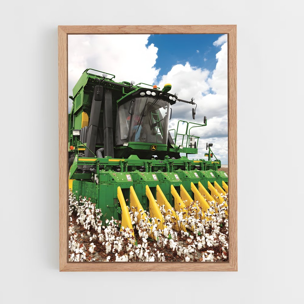ap-john deere cotton picker-1 cadre Bois clair
