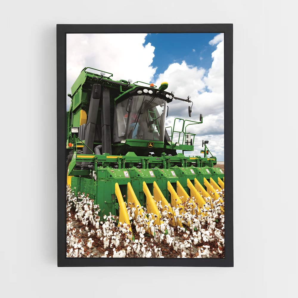 ap-john deere cotton picker-1 cadre Noir