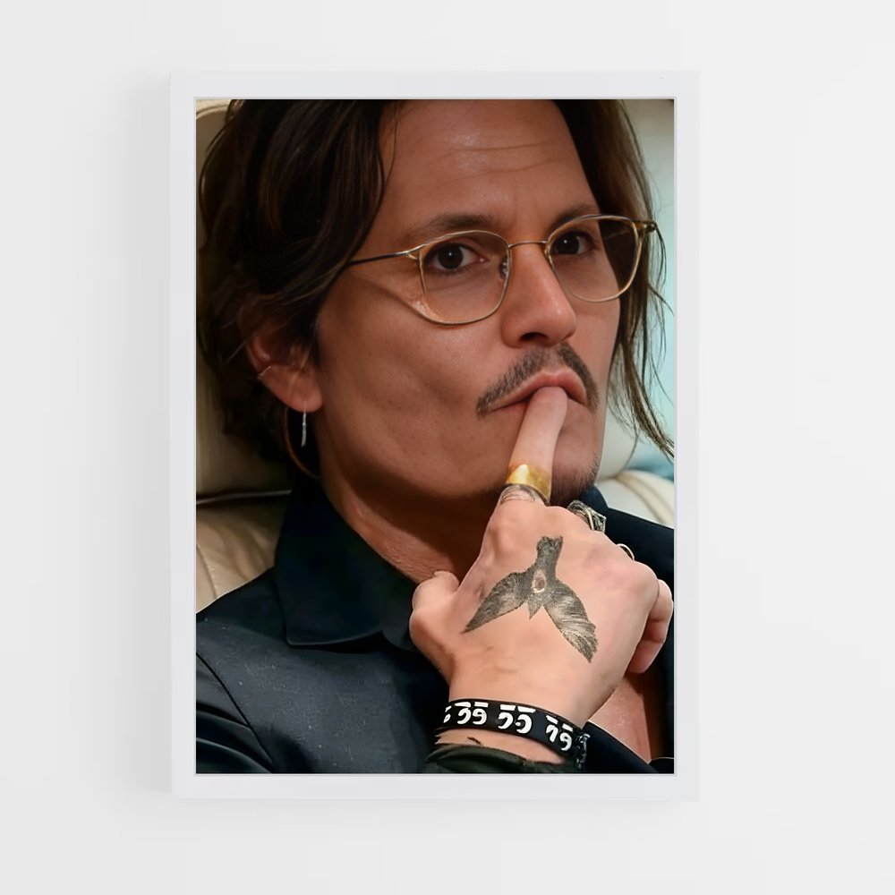 ap-johnny depp-5 cadre Blanc