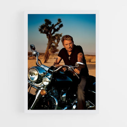 ap-johnny hallyday-1 cadre Blanc