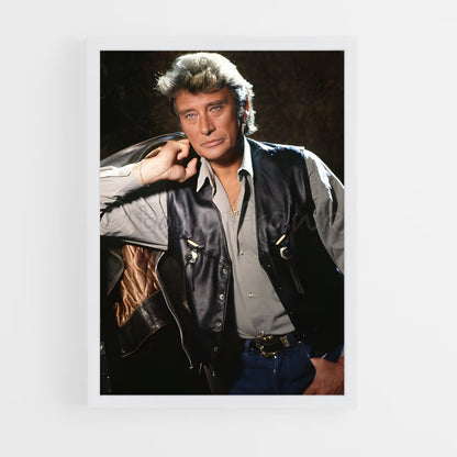 ap-johnny hallyday-10 cadre Blanc