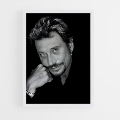 ap-johnny hallyday-2 cadre Blanc