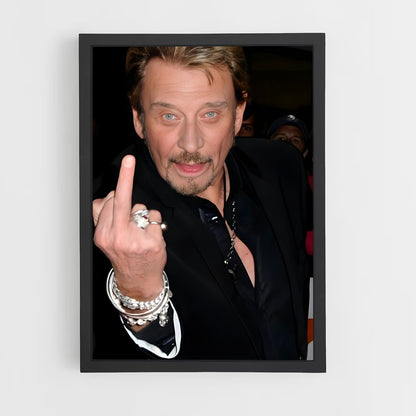 ap-johnny hallyday-3 cadre Noir