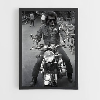 ap-johnny hallyday-8 cadre Noir