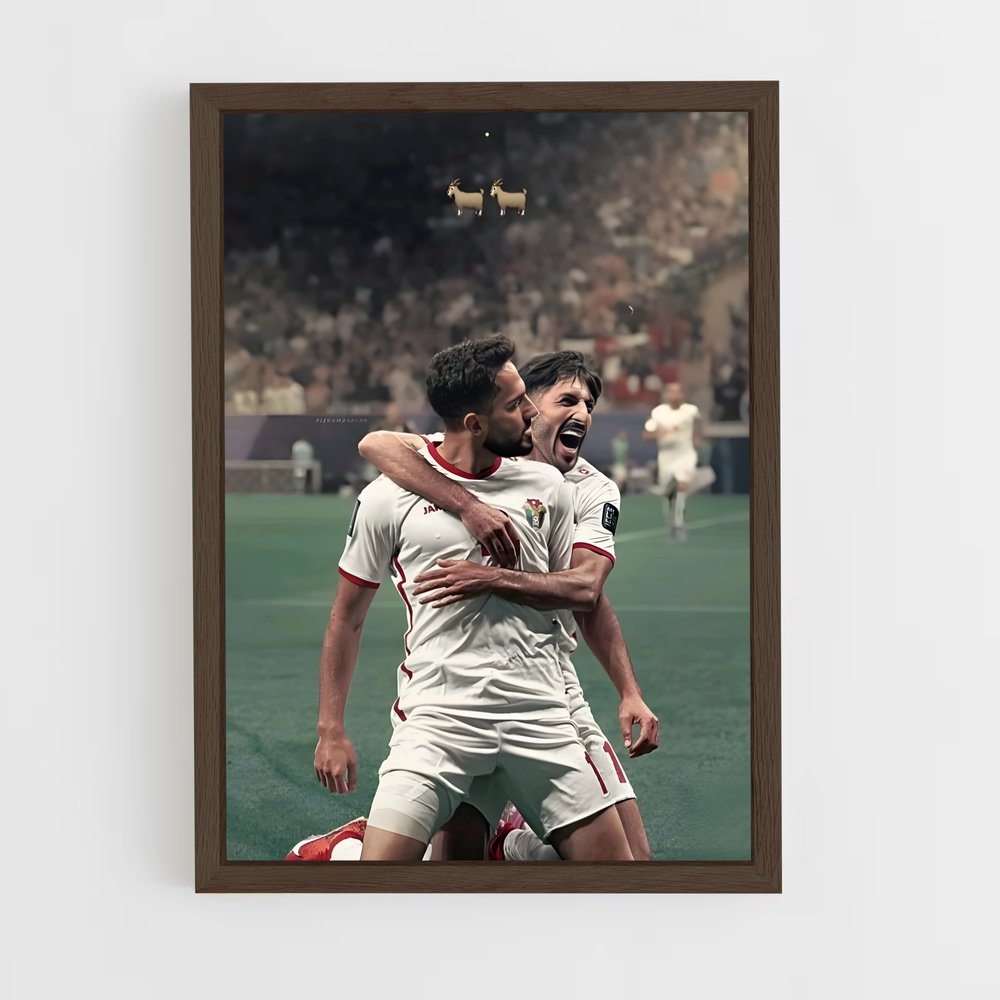 ap-jordan national football team-5 cadre Bois foncé