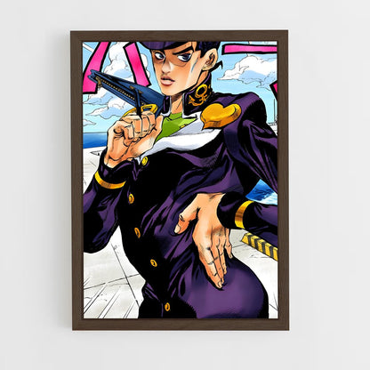 ap-josuke higashikata-1 cadre Bois foncé