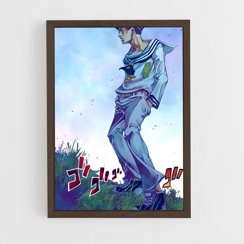 ap-josuke higashikata-3 cadre Bois foncé