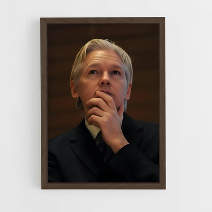 ap-julian assange-1 cadre Bois foncé