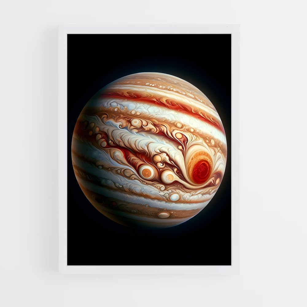 ap-jupiter red spot-5 cadre Blanc