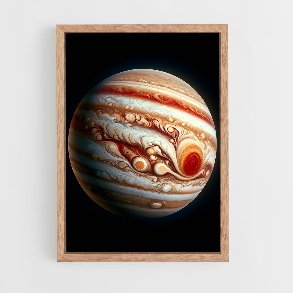 ap-jupiter red spot-5 cadre Bois clair