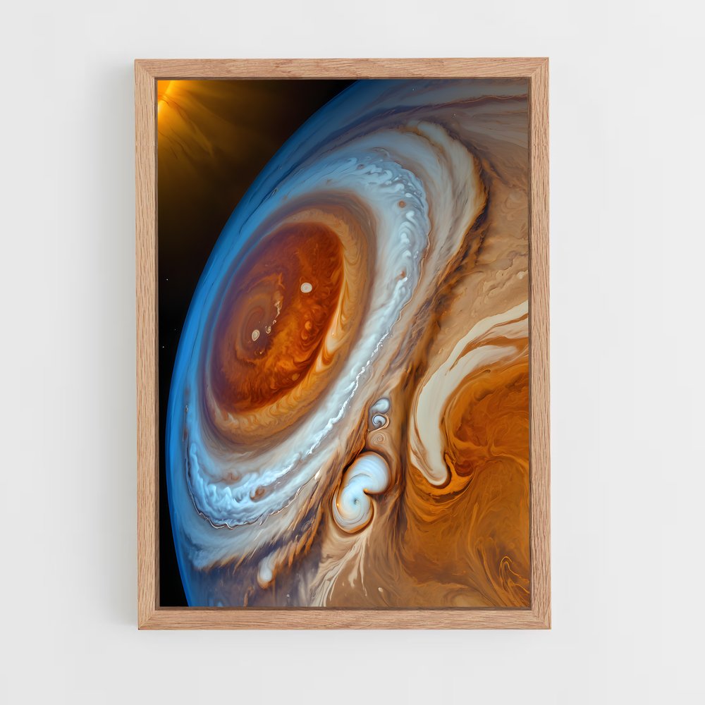 ap-jupiter red spot-8 cadre Bois clair