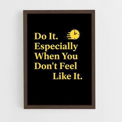 ap-just do it-8 cadre Bois foncé
