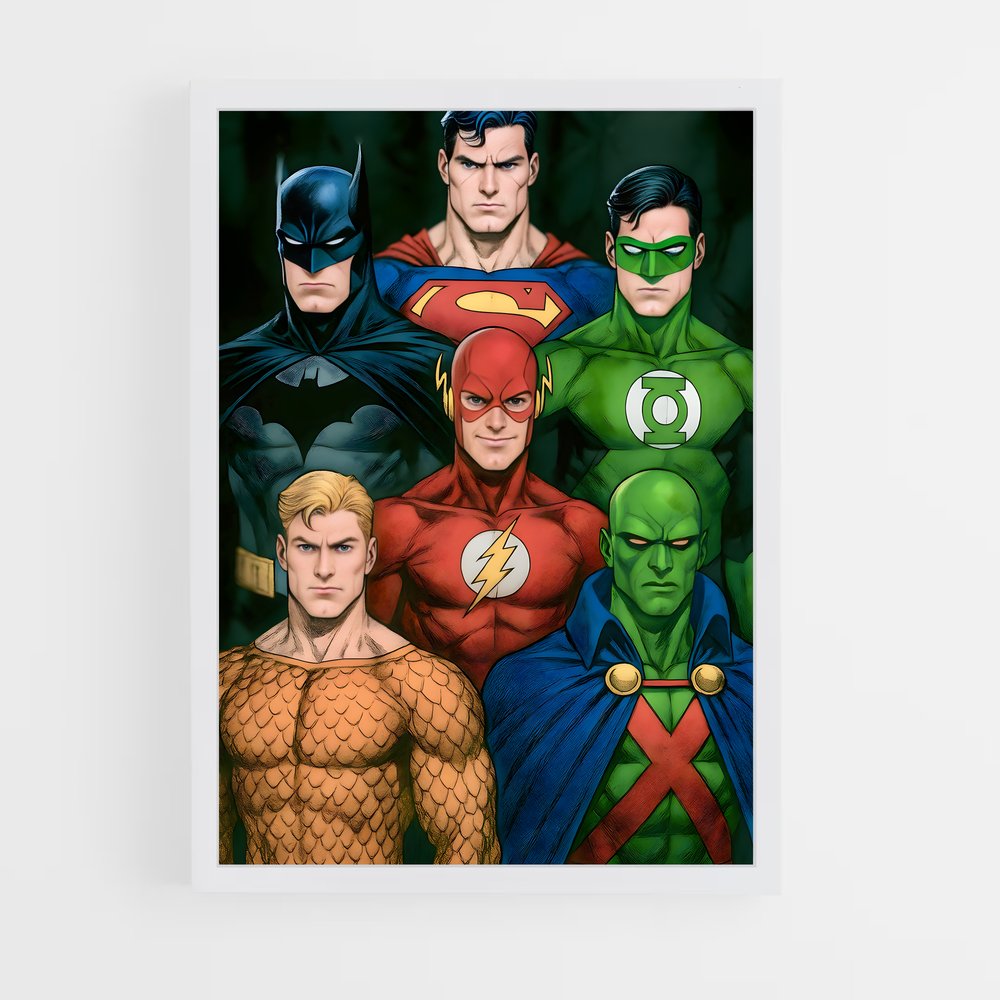 ap-justice league-15 cadre Blanc