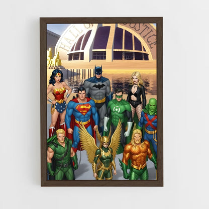 ap-justice league-6 cadre Bois foncé