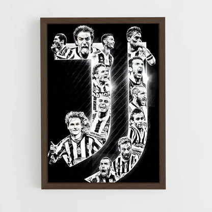 ap-juventus fc-7 cadre Bois foncé