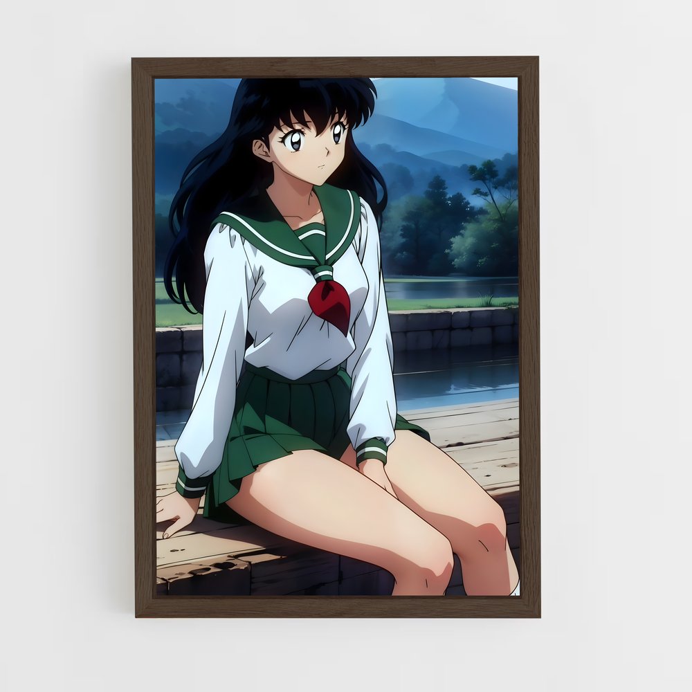 ap-kagome higurashi-12 cadre Bois foncé