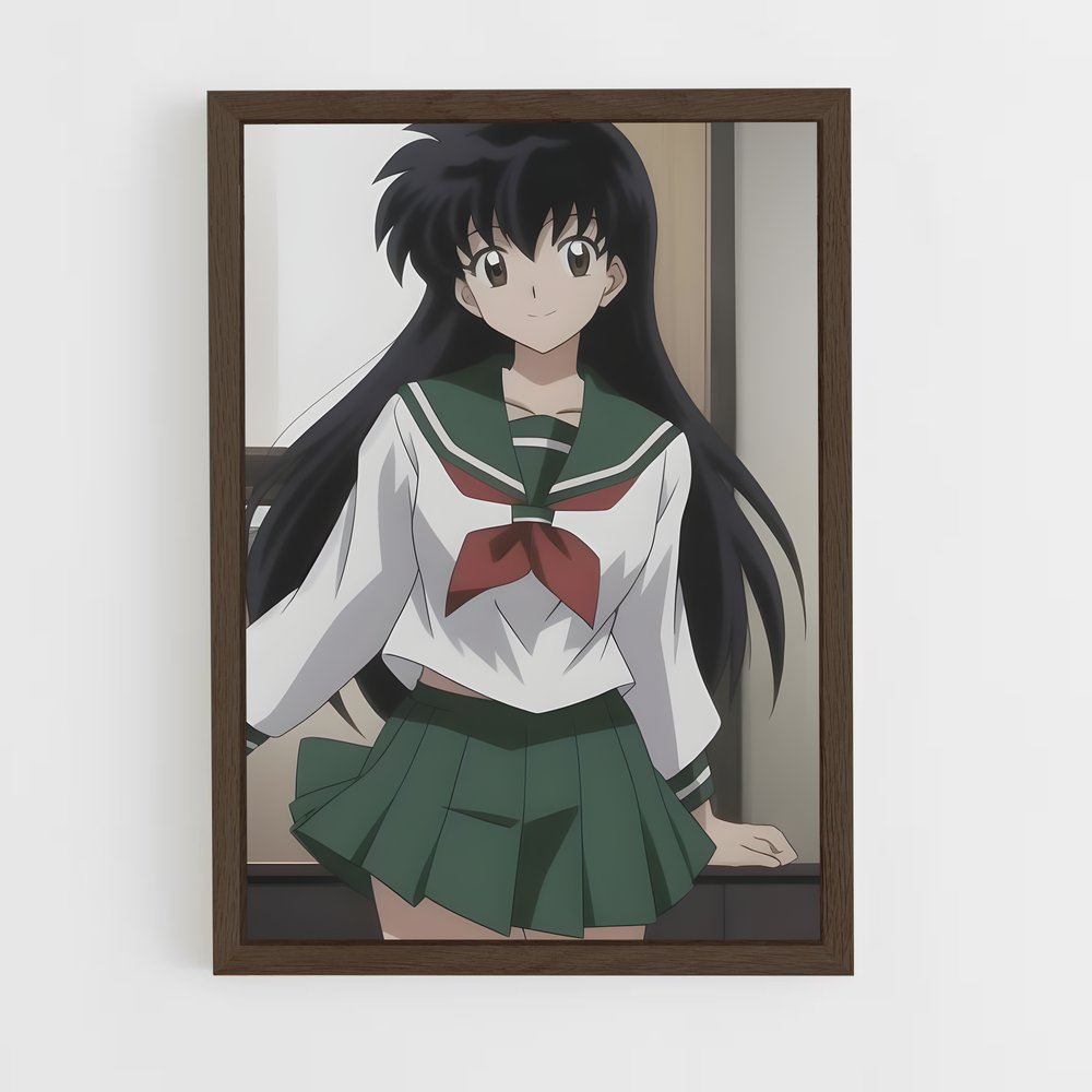 ap-kagome higurashi-5 cadre Bois foncé