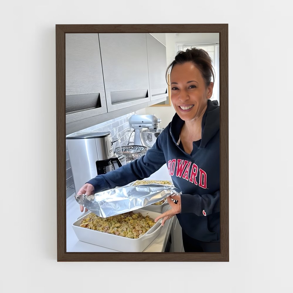 ap-kamala harris-4 cadre Bois foncé