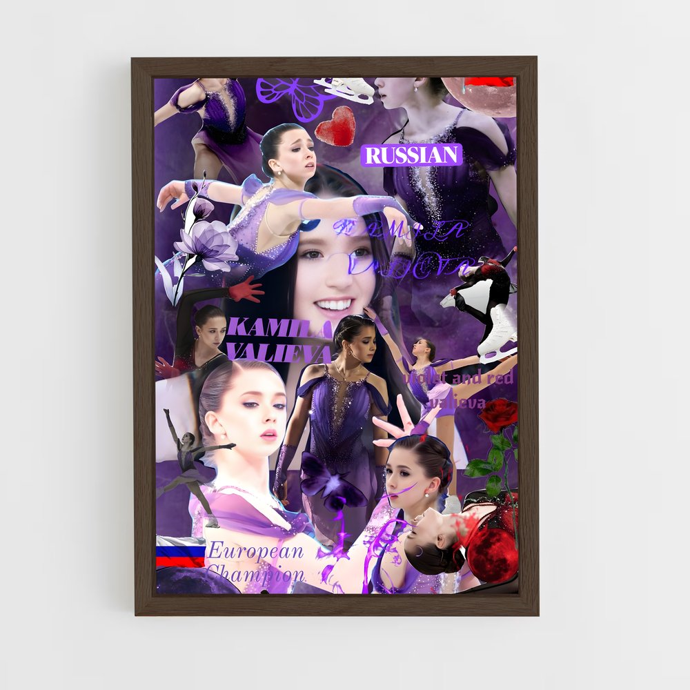 ap-kamila valieva-12 cadre Bois foncé