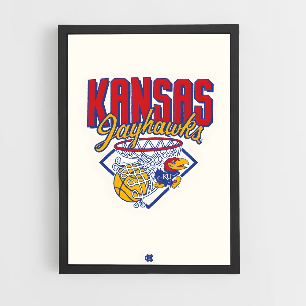 ap-kansas jayhawks-4 cadre Noir
