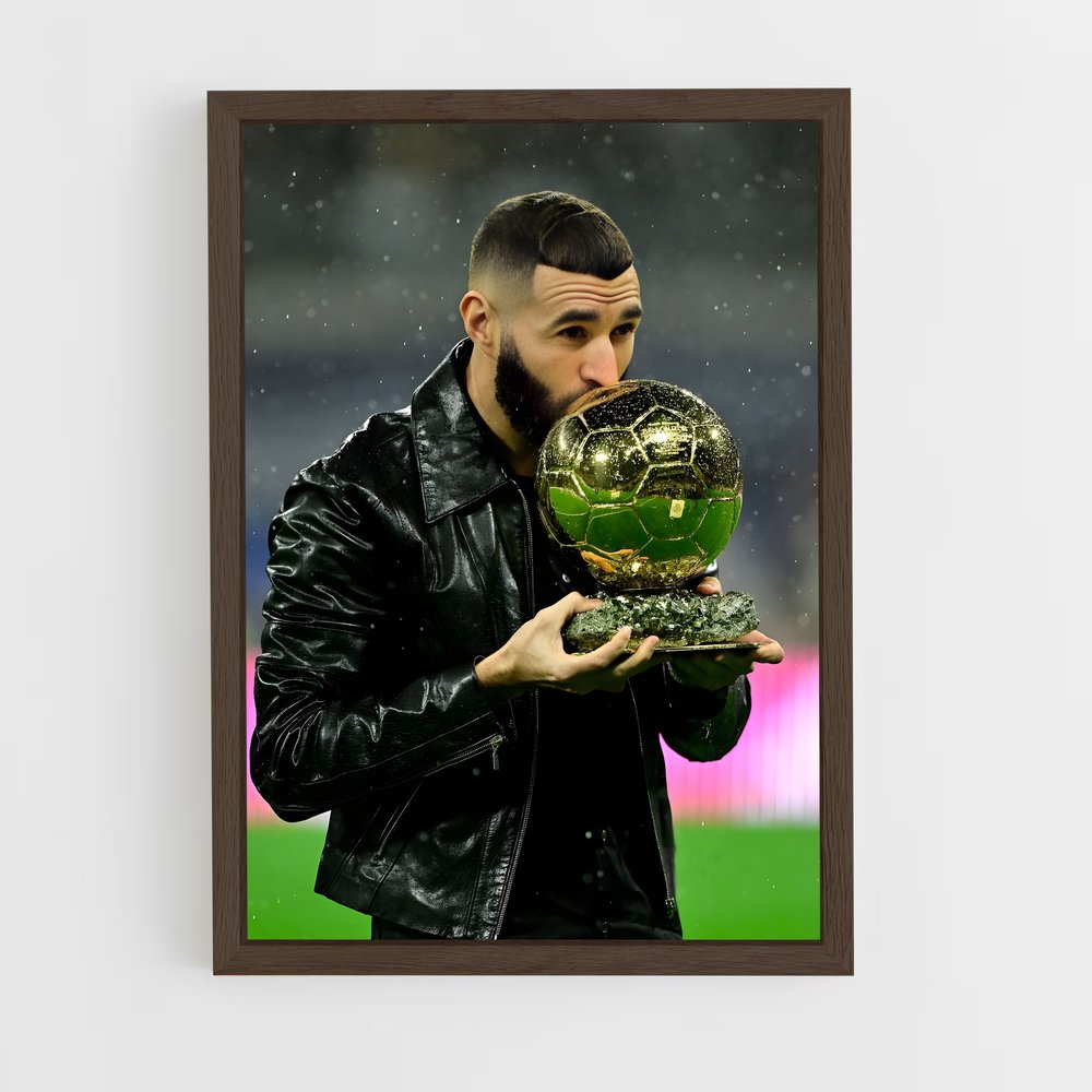 ap-karim benzema-7 cadre Bois foncé