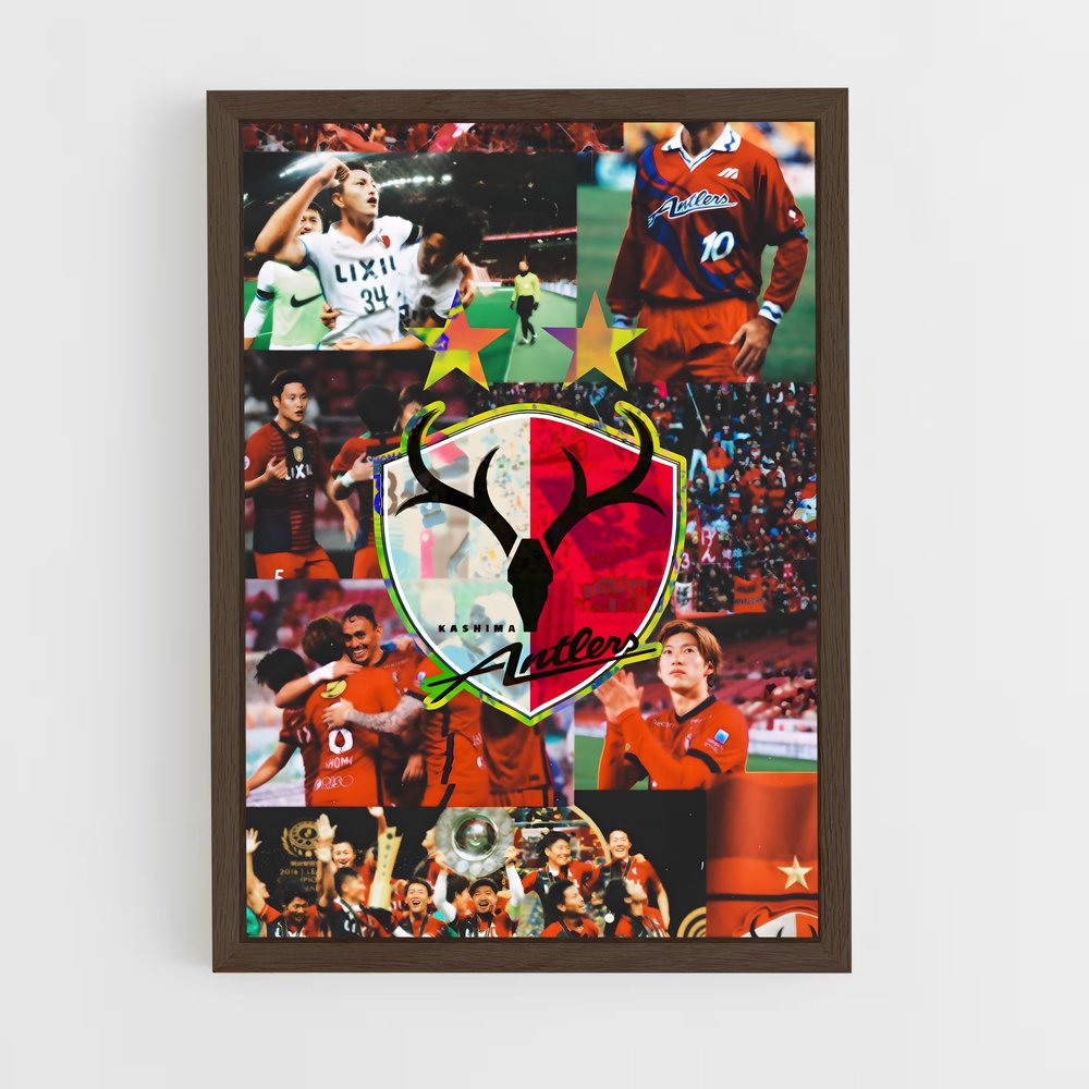 ap-kashima antlers-8 cadre Bois foncé