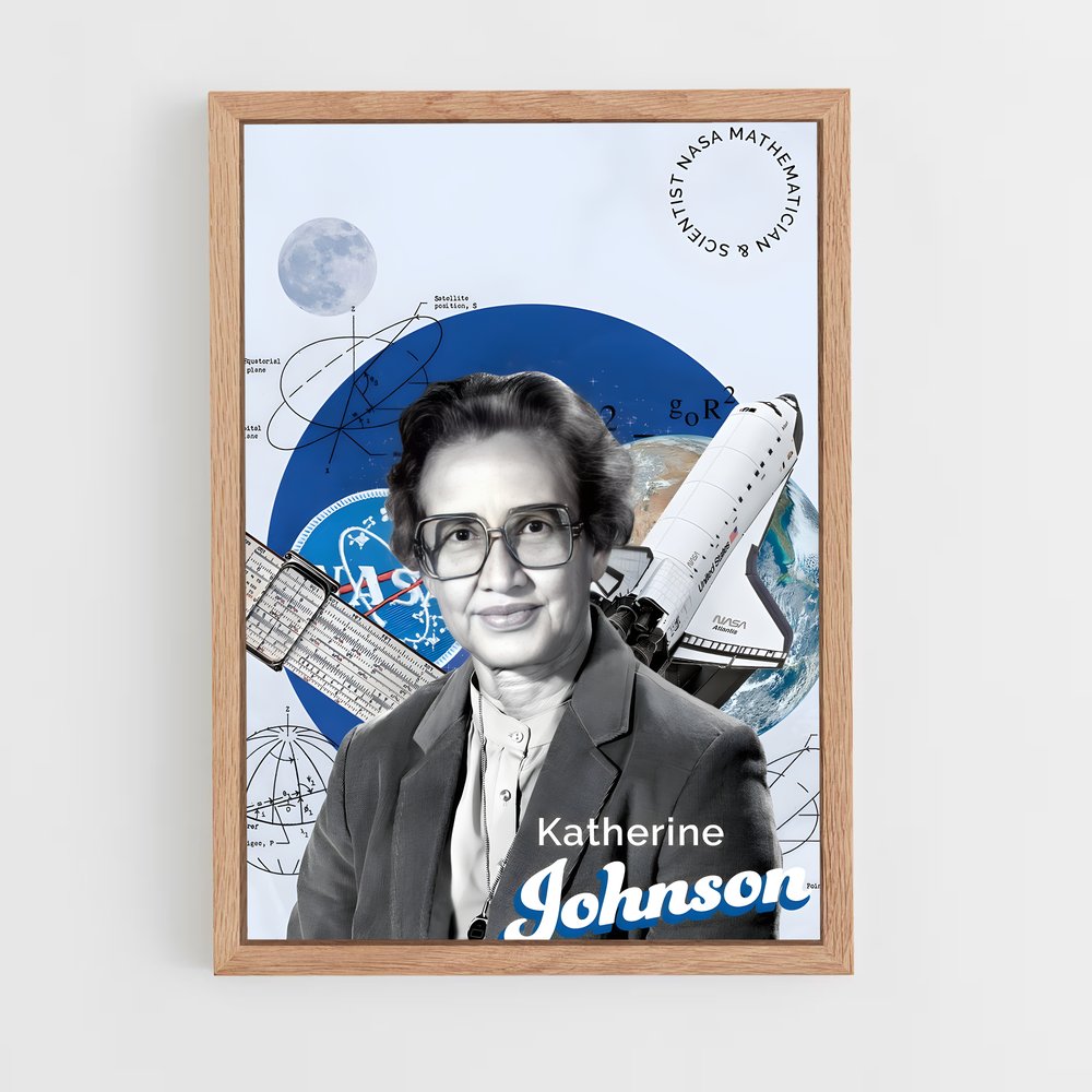 ap-katherine johnson-1 cadre Bois clair